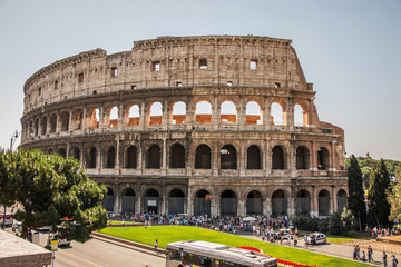 Fototapeta na wymiar Beautiful view of the ruins of the Colosseum