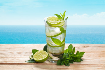 Fresh mojito cocktail.