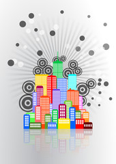 city skyline graphic