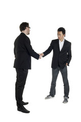 business partners making hand shake