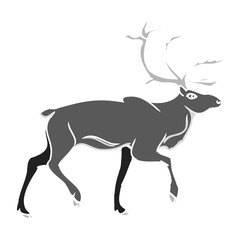 Obraz na płótnie Canvas Grey deer (silhouette) 1
