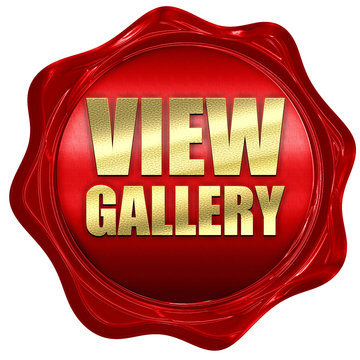view gallery, 3D rendering, a red wax seal