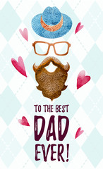 Happy Fathers Day greeting card - 112249747