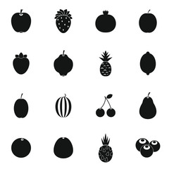 Fruit icons set