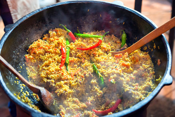 Traditional asian food pilau