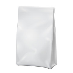 White Blank Sealed Foil Food Pouch Bag Pack Vector EPS10