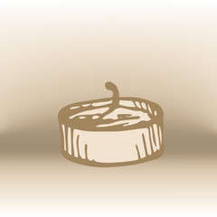 simple linear illustration of candle