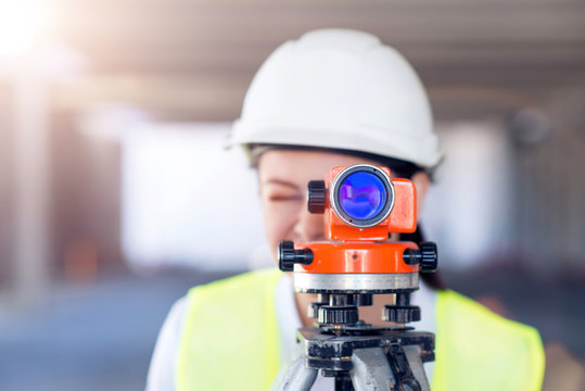 Modern building business and a worker