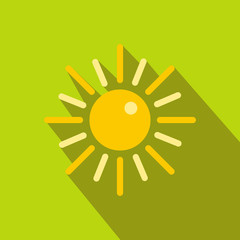 Sun icon in flat style