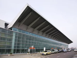 Papier Peint photo Aéroport Terminal international de l& 39 aéroport Chopin de Varsovie. Pologne