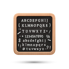 School board with chalk icon sketch, Vector illustration