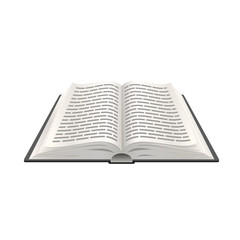 Obraz premium Realistic open book 3d, Paper object education, Vector illustration