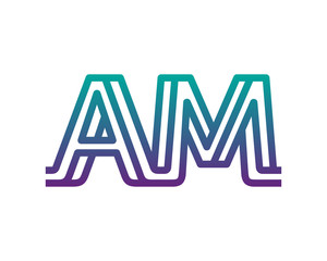 AM  lines letter logo 