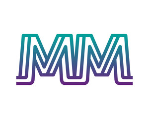 MM lines letter logo 