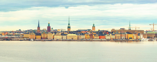 Panorama of the Old Town (Gamla Stan) in Stockholm, Sweden