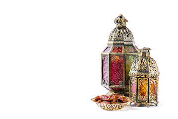 Oriental holidays decoration light lantern Ramadan kareem - obrazy, fototapety, plakaty