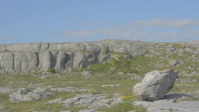 Famous Burren National Park Landscape In County Clare, Ireland, Special Area of Conservation - Flat video profile.