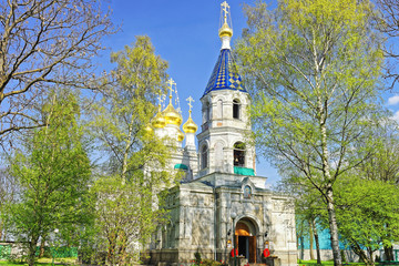 Entrance to St Nicholas Orthodox Church in Ventspils
