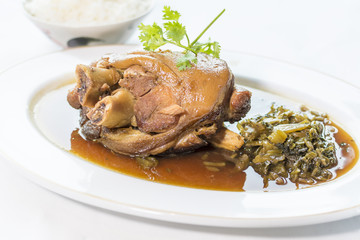 stewed pork legs the delicious Thai food.