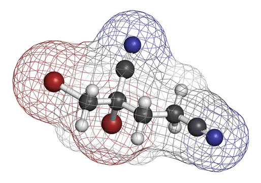 Methyldibromo glutaronitrile preservative molecule. 