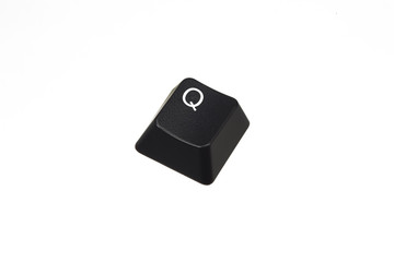Rotated keyboard key - letter Q