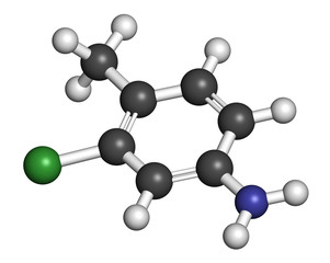 Starlicide avicide molecule (gull toxicant). 3D rendering. 