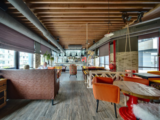 Restaurant with open kitchen