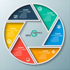 Abstract 3D Paper Infographics