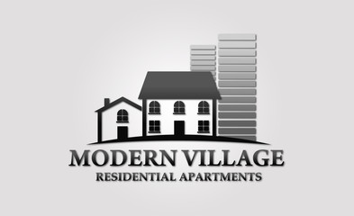 Modern Village Real Estate Logo