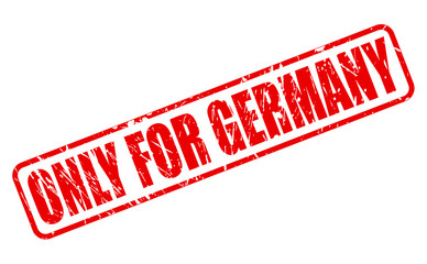 ONLY FOR GERMANY red stamp text