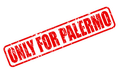 ONLY FOR PALERMO red stamp text