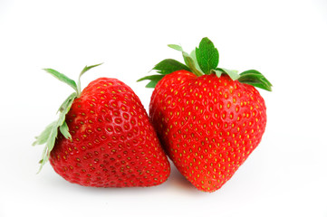 fresh strawberry isolated on white background