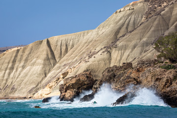 Fototapeta na wymiar A sandstone cliff
