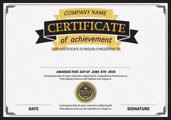 Obraz premium certificate diploma template vector illustration design
