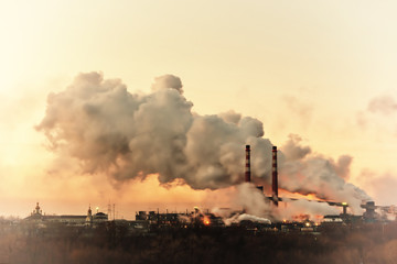 Industrial Landscape with Factory