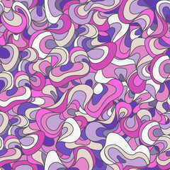 abstract waves purple pink seamless pattern