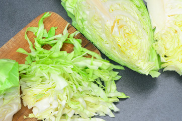 fresh chopped cabbage
