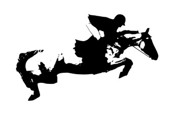 Horse logo jumping 