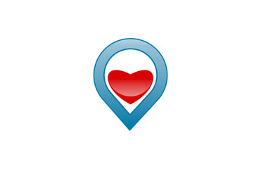 pin heart logo