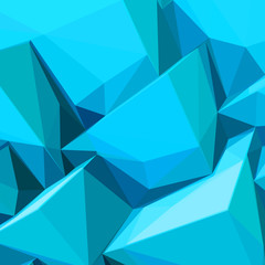 Obraz premium Poster with abstract blue ice cubes