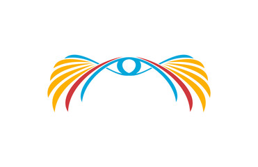 wing eye colorful logo