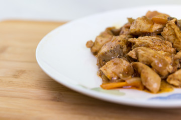 meat and vegetables on dish