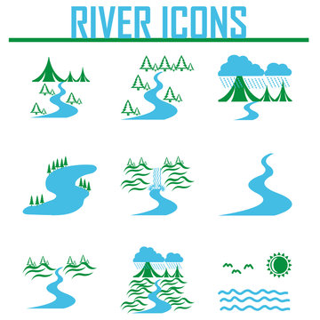 River and Landscape icons