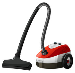 Single vacumm cleaner with wheels