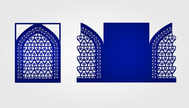 Square laser cut invitation template