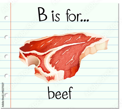 "Flashcard Letter B Is For Beef" Stockfotos Und Lizenzfreie Vektoren ...