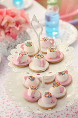 Marshmallow tea cups biscuits,tea party,toning