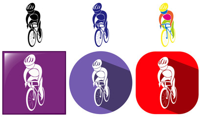 Sport icons design for cycling