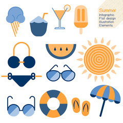 Summertime infographic element