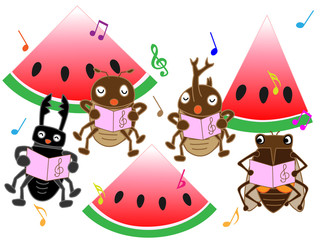 夏の昆虫のコンサート